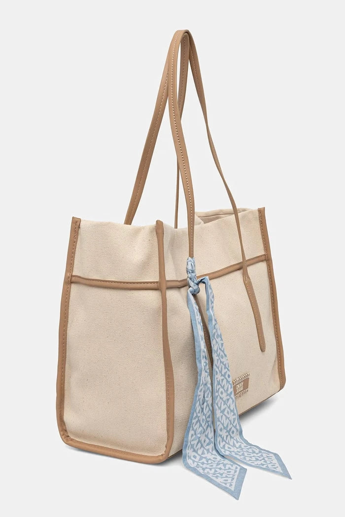 DKNY Чанта tote дамска от памук
