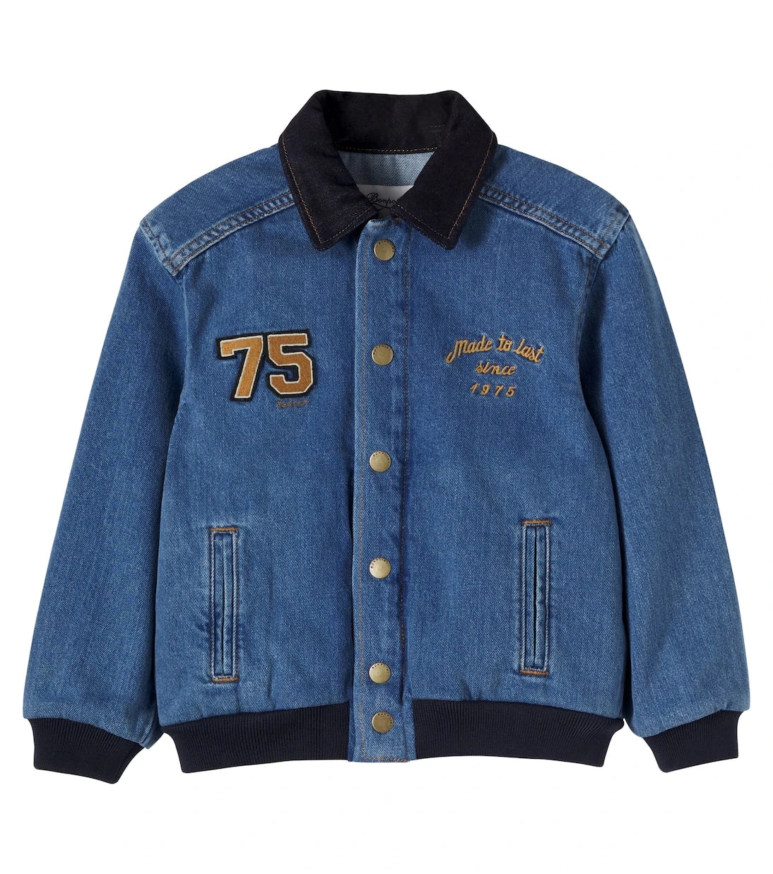 Bonpoint - Luken patch-appliqué denim bomber jacket