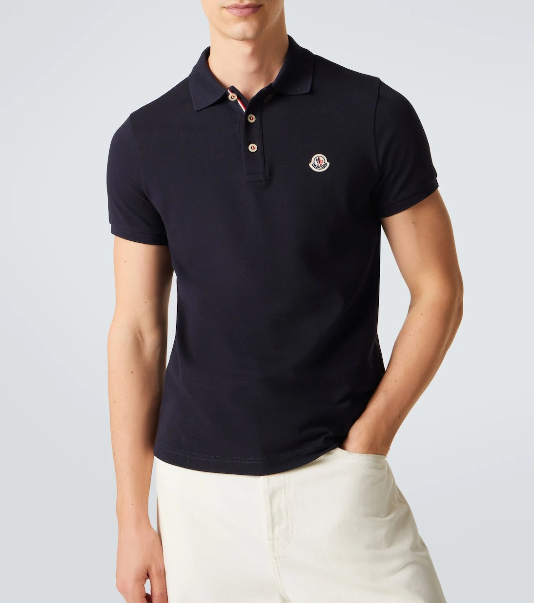 Moncler - Cotton piqué polo shirt