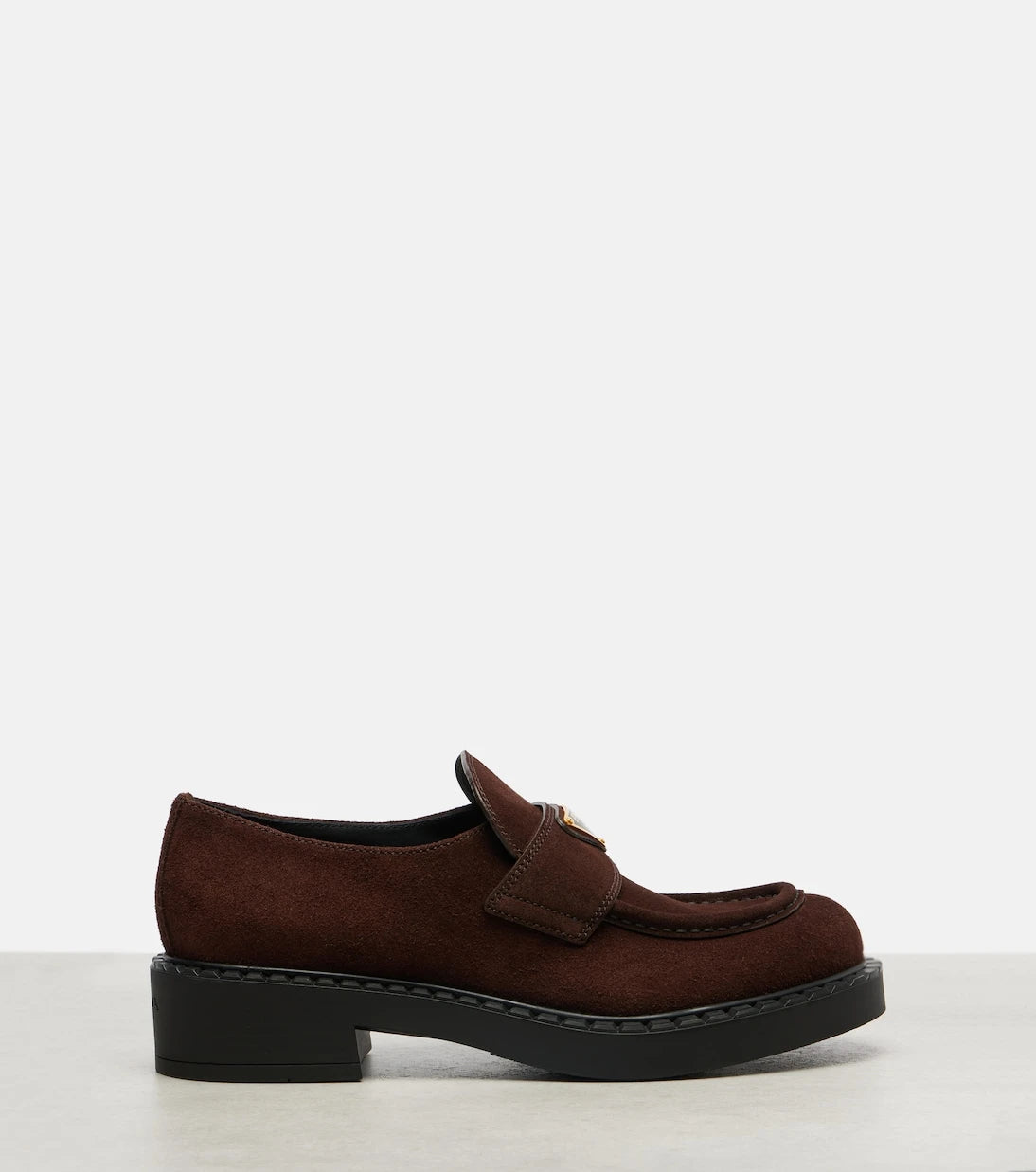 Prada - Chocolate suede loafers