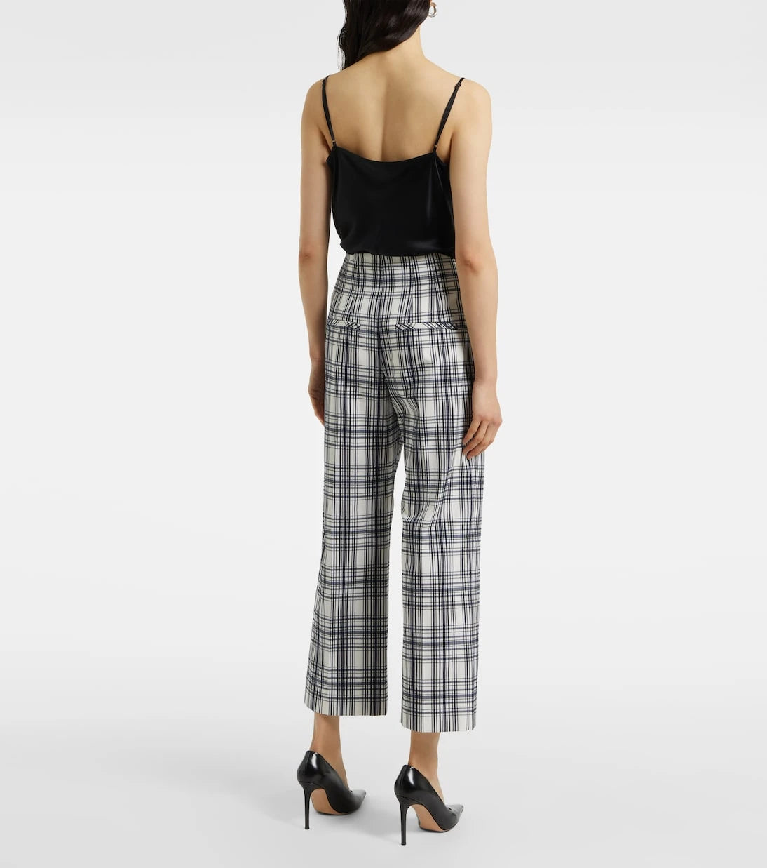 Veronica Beard - Dova plaid cotton-blend wide-leg pants