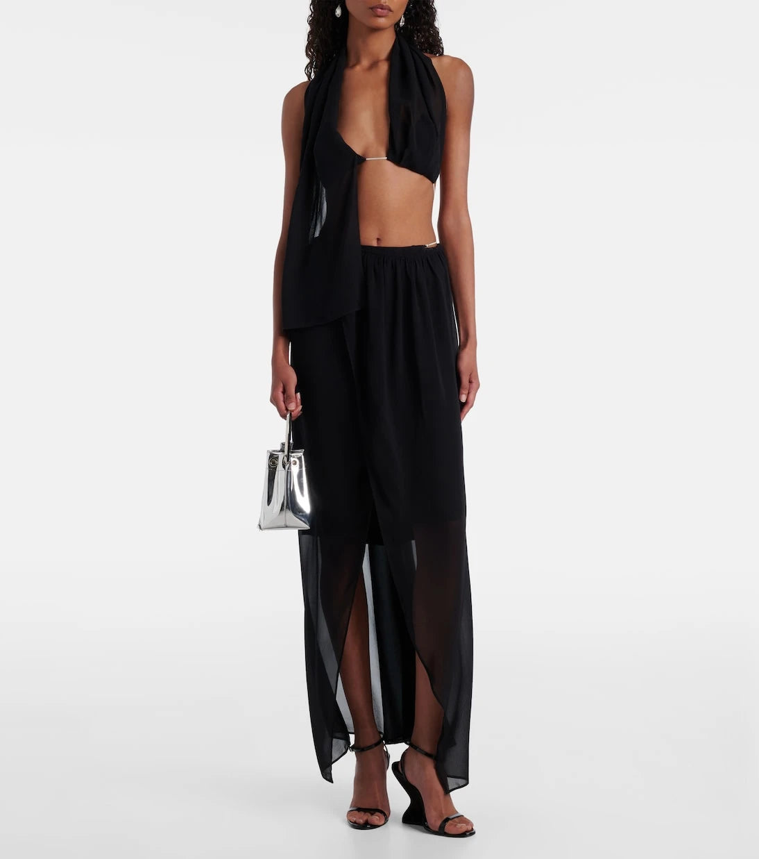Christopher Esber - Open-back silk georgette top