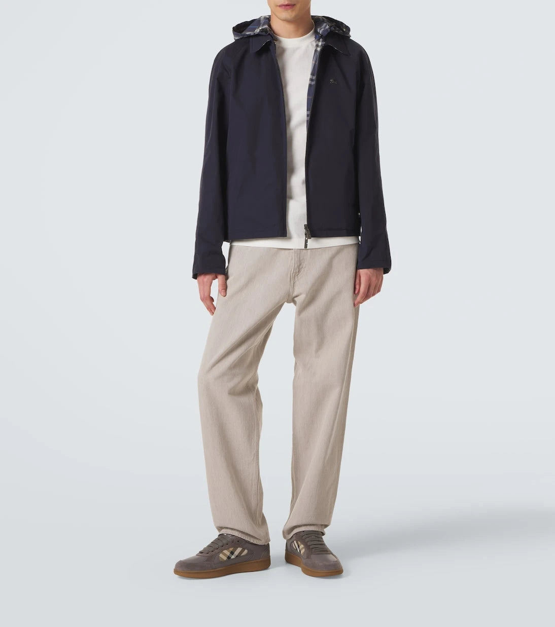 Burberry - Terrace leather and suede sneakers