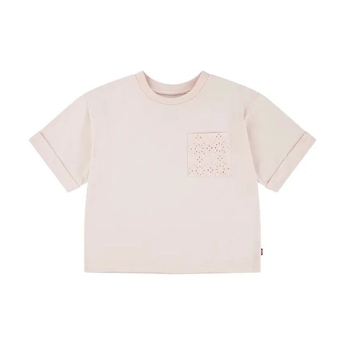 Детска тениска Levi's ROLL CUFF MEET AND GREET T
