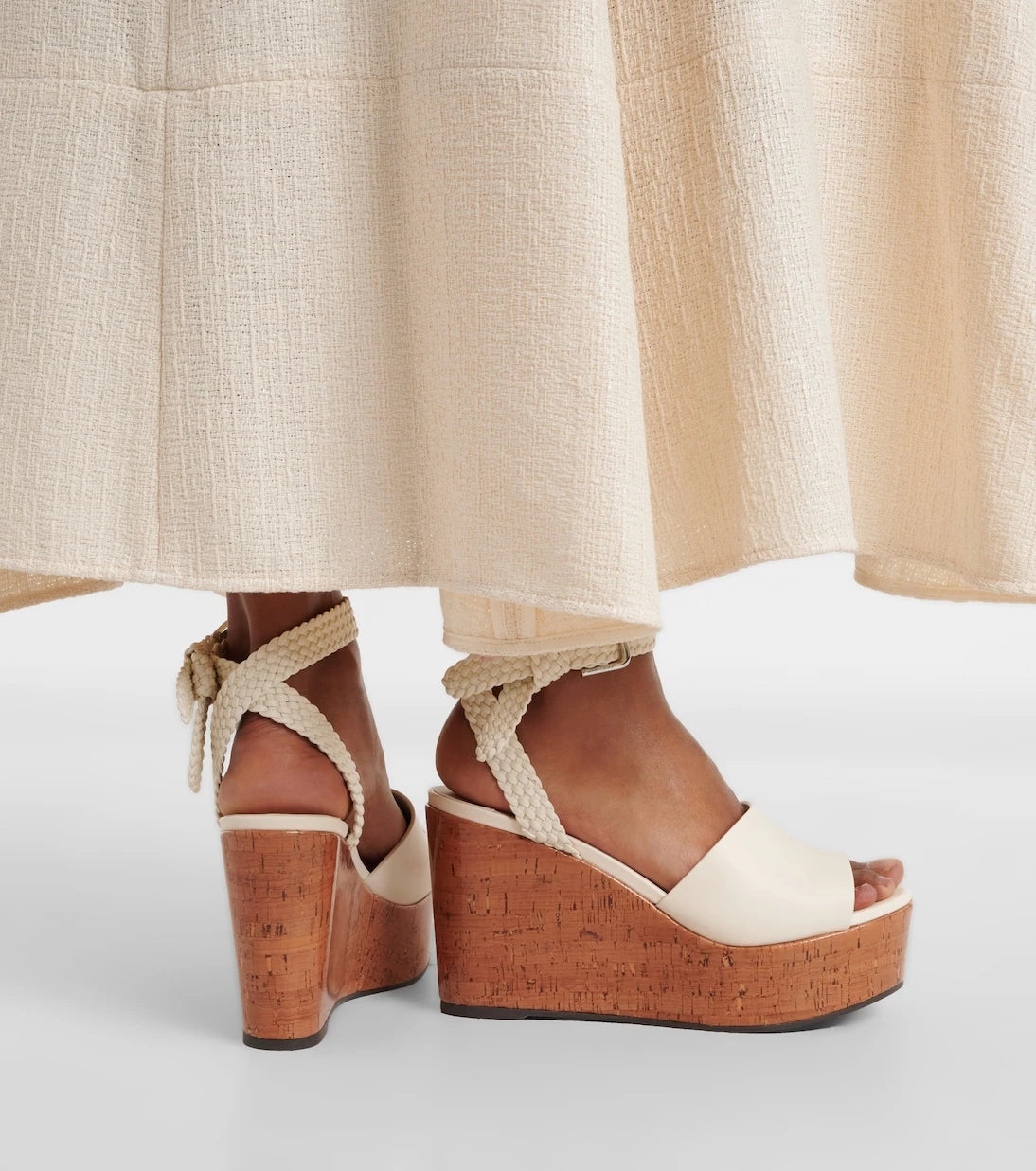Jimmy Choo - Jory leather wedge sandals