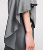 Rick Owens Blue Charmeuse Half-Moon Top