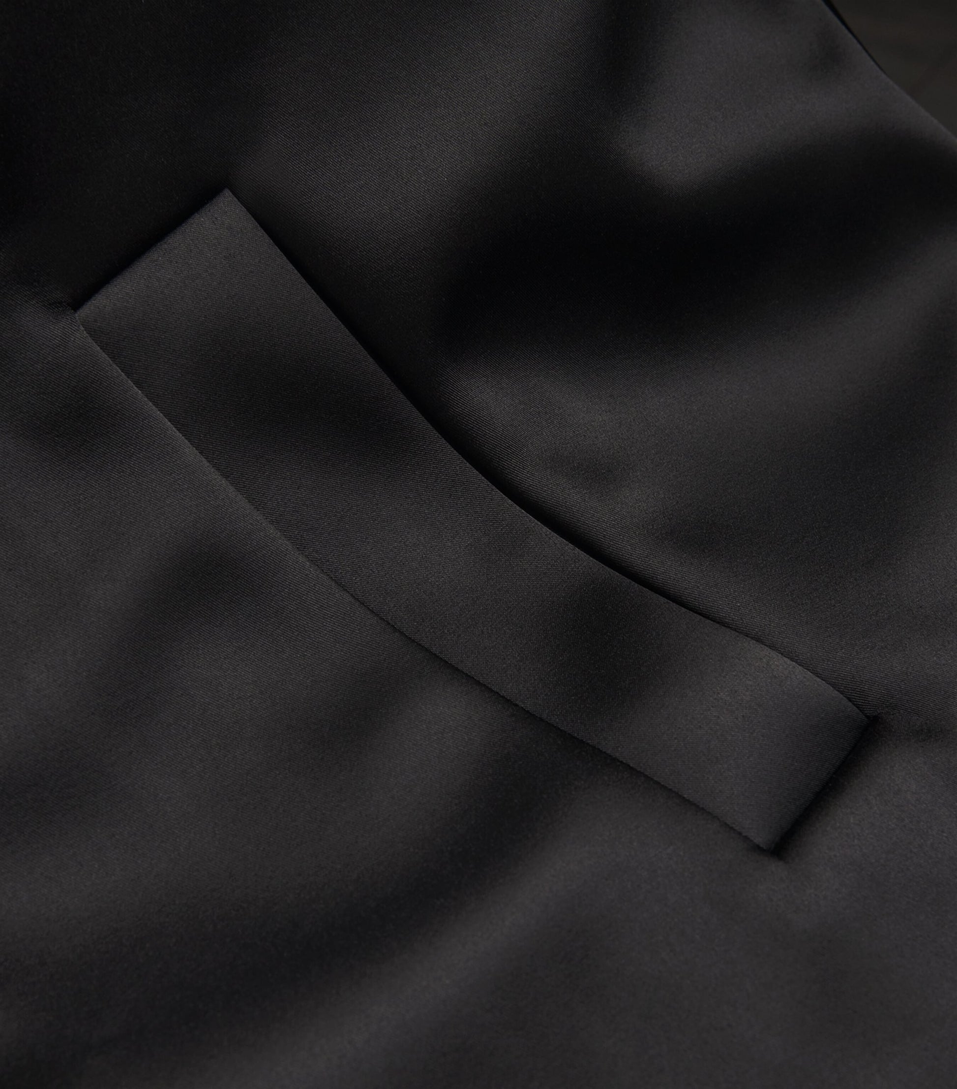 FEAR OF GOD ESSENTIALS Black Bonded Satin Bomber Jacket