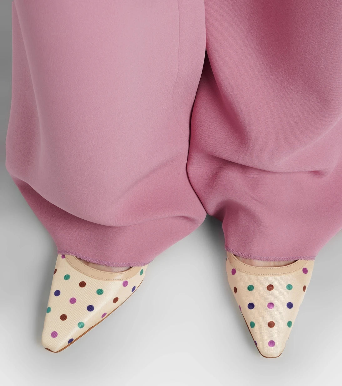 Manolo Blahnik - Filotas leather-trimmed polka-dot ballet flats