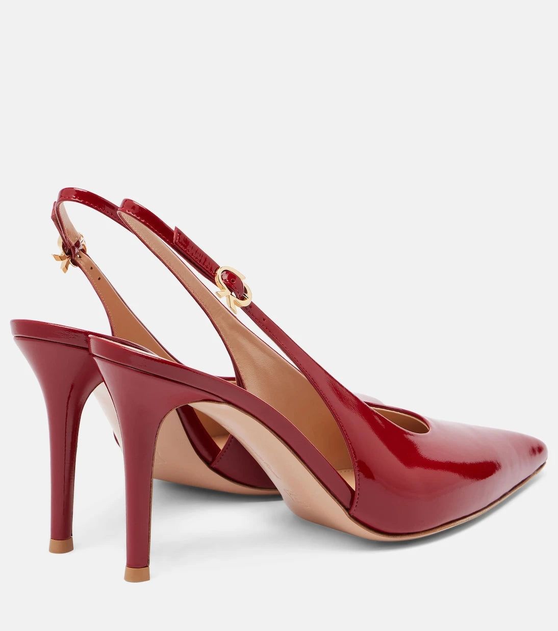 Gianvito Rossi - Robbie 85 patent leather slingback pumps