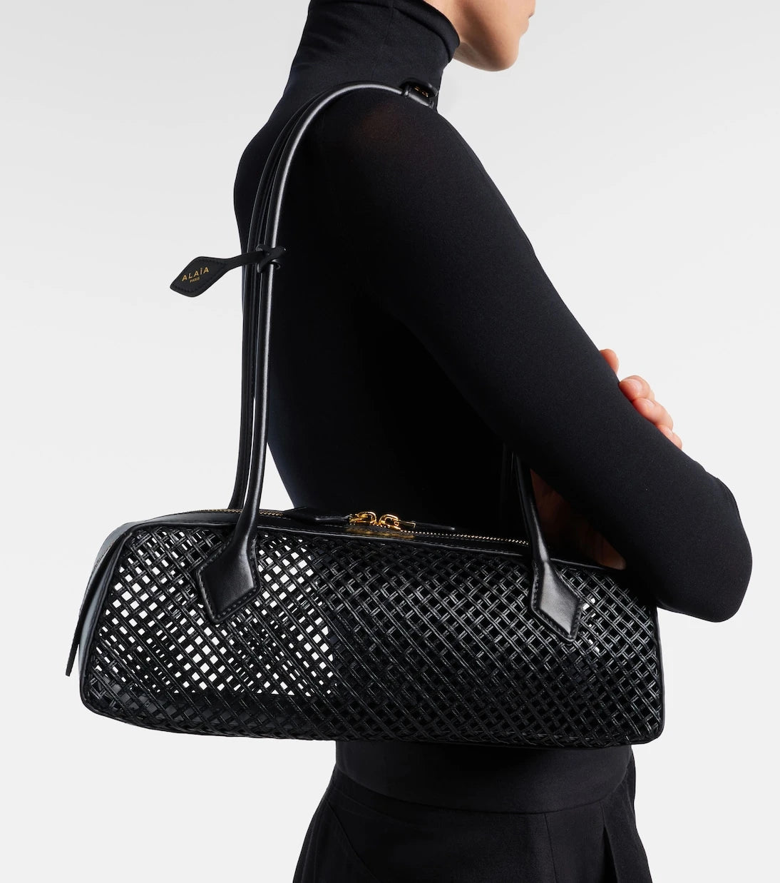 Alaïa - Le Teckel Medium woven leather shoulder bag