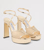 Jimmy Choo Gold Karli 125 Embellished Platform Sandals