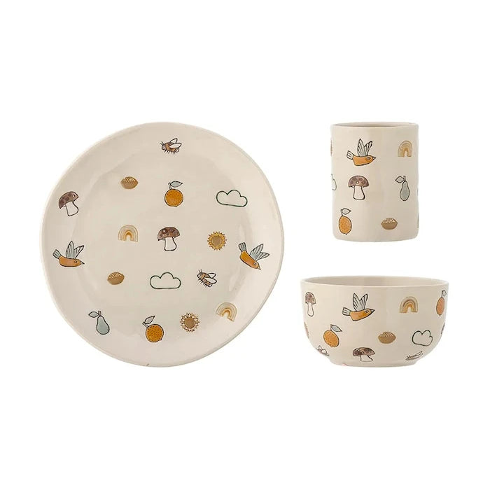 Bloomingville Agnes Çocuk Kahvaltı Seti (3 Parça)