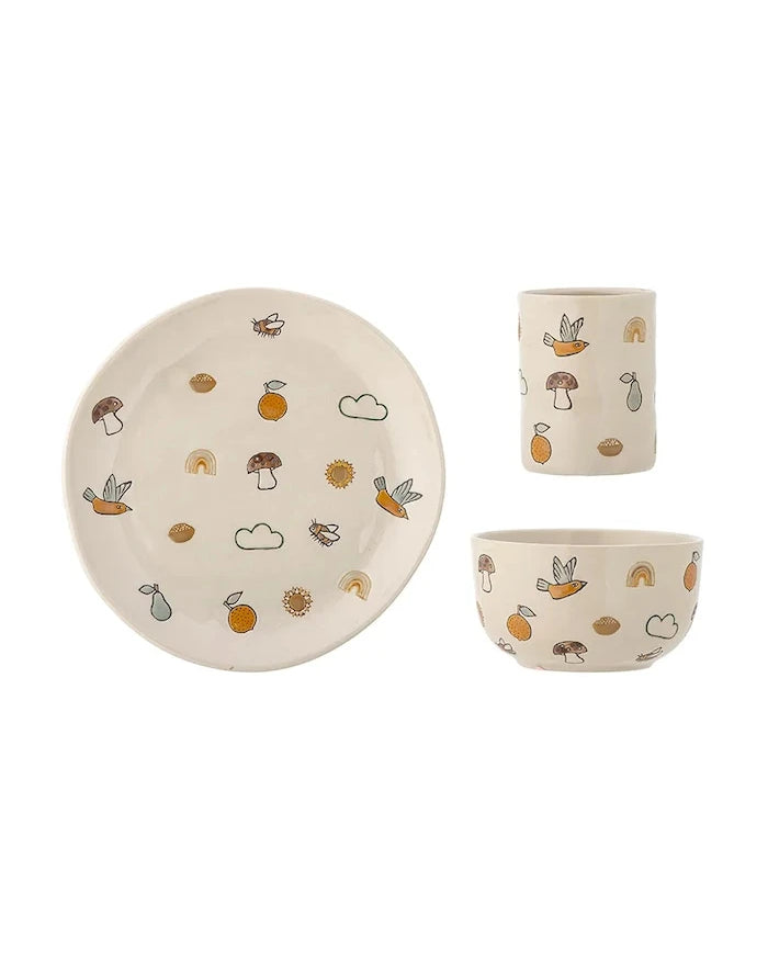 Bloomingville Agnes Çocuk Kahvaltı Seti (3 Parça)