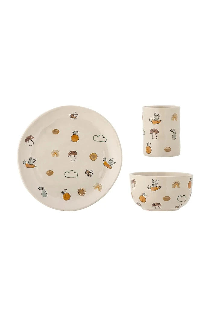 Bloomingville Agnes Çocuk Kahvaltı Seti (3 Parça)