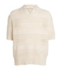 Cotton-Blend Crochet Polo Shirt