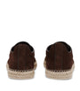 Suede Triple Stitch Espadrilles DARK BROWN