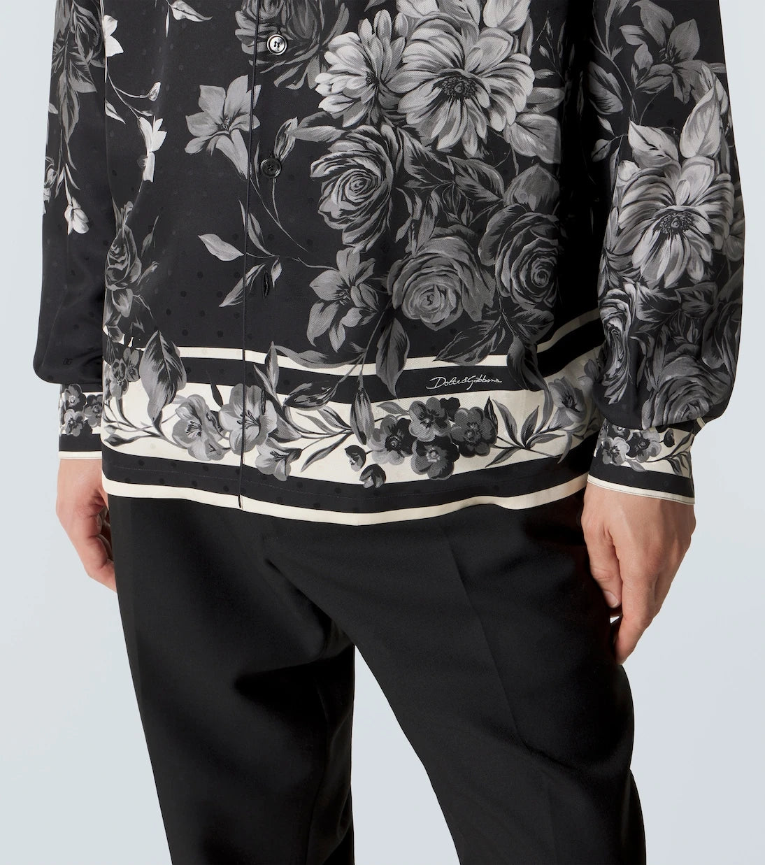 Dolce&Gabbana - Floral polka-dot silk shirt
