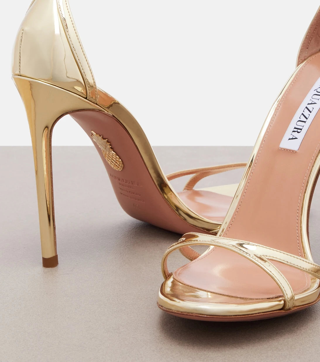 Aquazzura - Metallic leather sandals