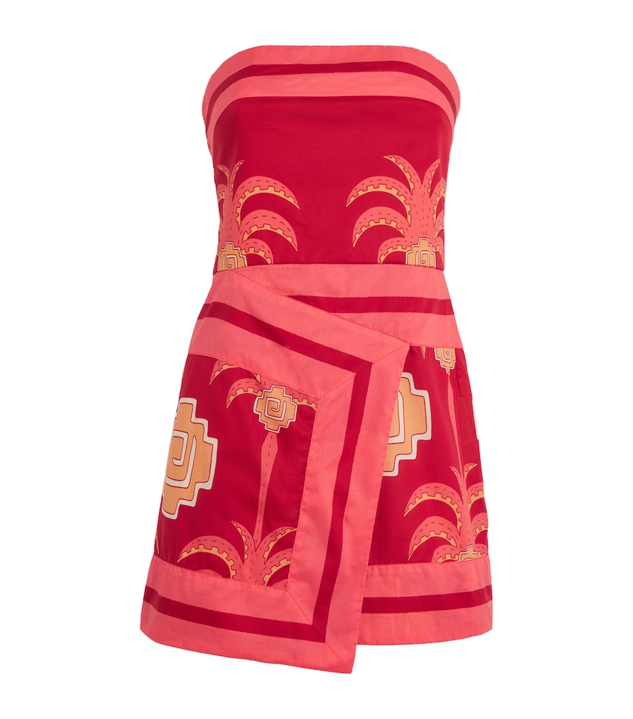 Johanna Ortiz Pink Cotton Raiz Ritual Mini Dress