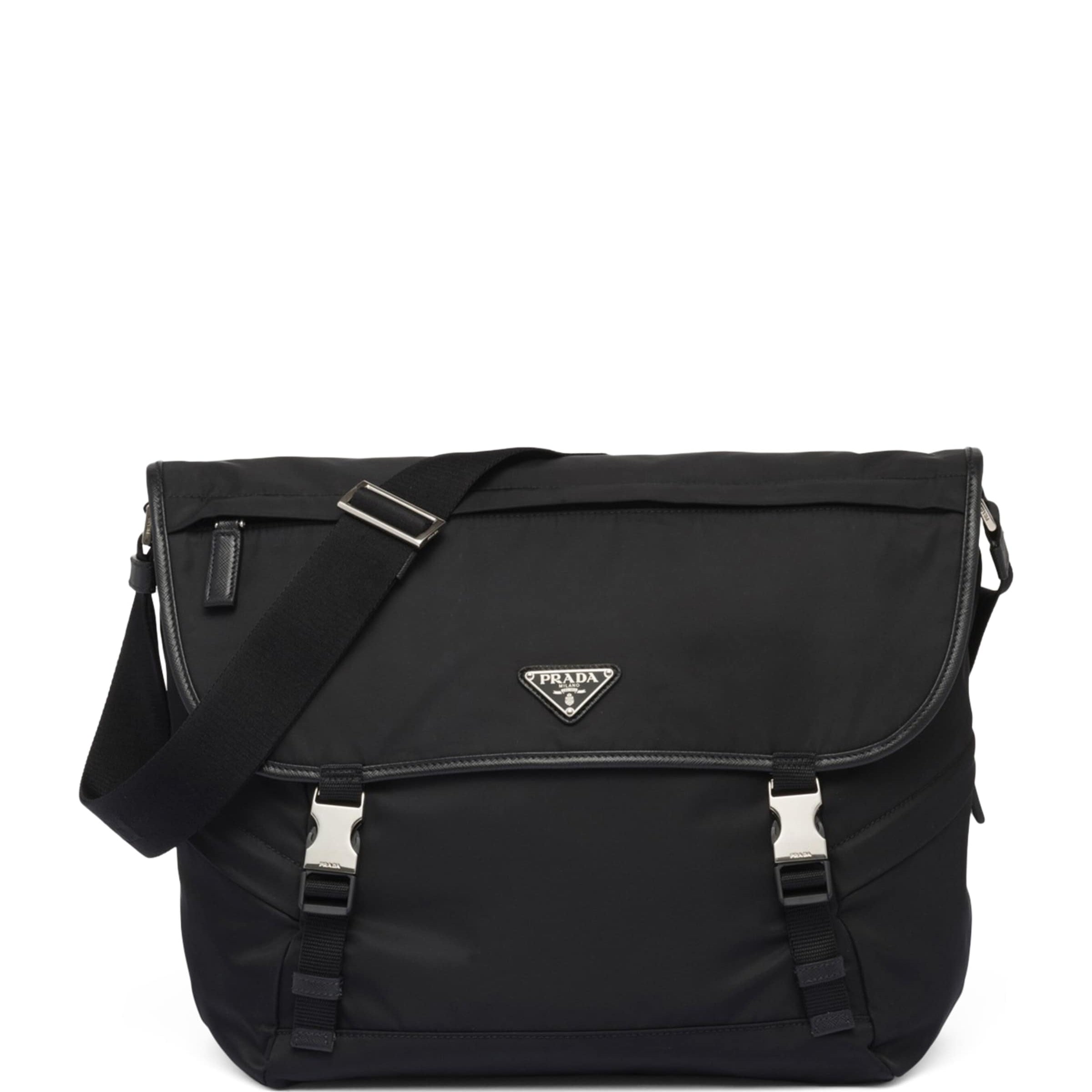 Re-Nylon and Saffiano Leather Shoulder Bag