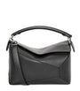LOEWE Black Small Leather Puzzle Edge Top-Handle Bag