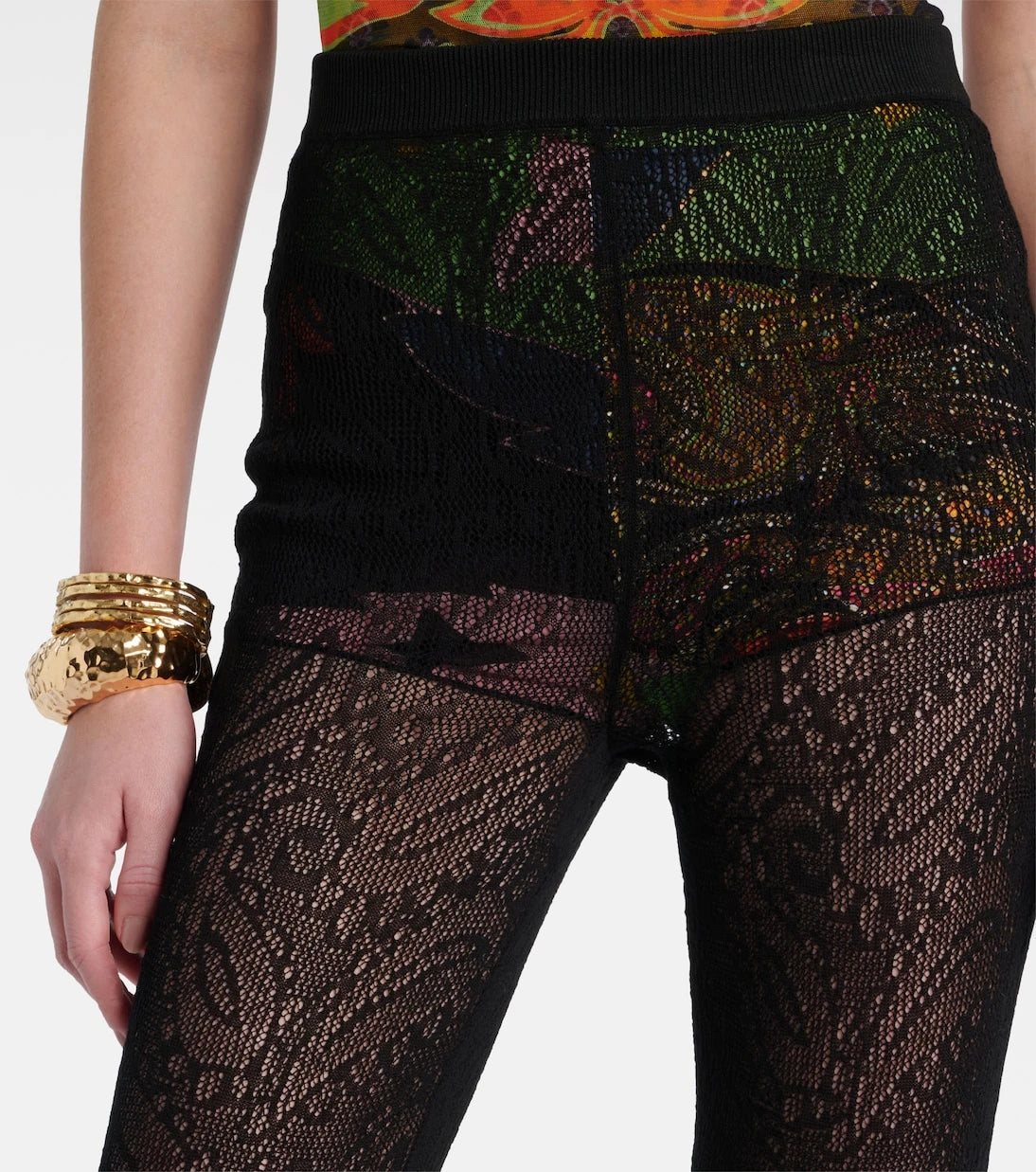 Etro - Cotton lace flared pants
