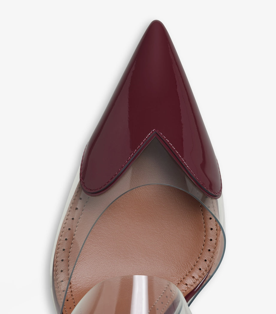 Alaïa Red Patent Leather Le Coeur Mules 90