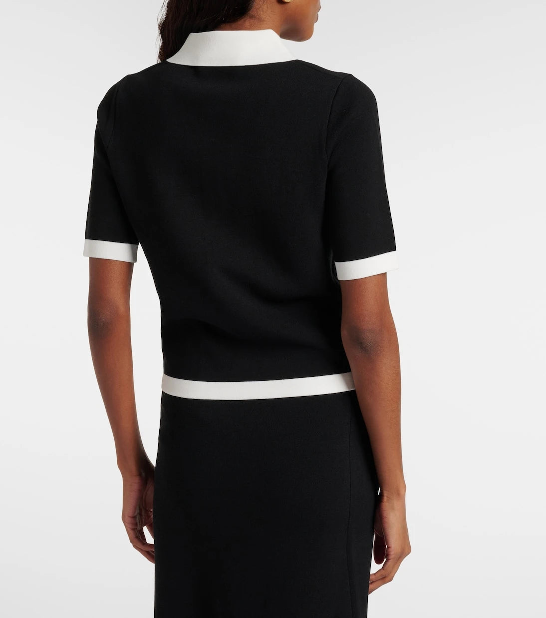 Nina Ricci - Ribbed-knit polo shirt