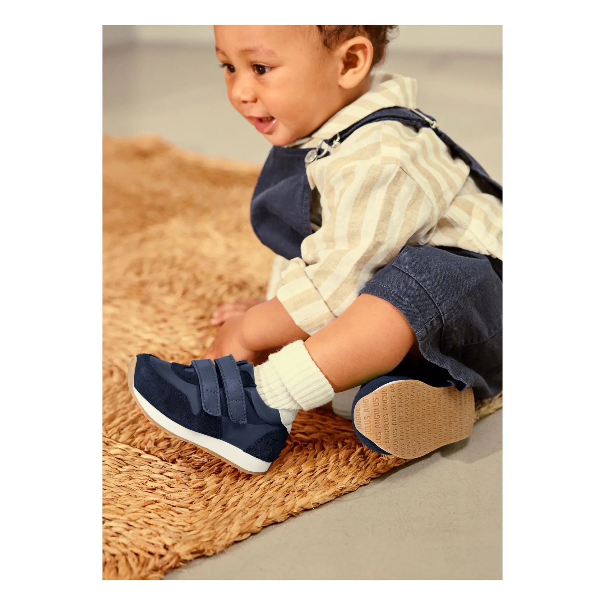 Angulus - Double Scratch Sneakers | Navy blue