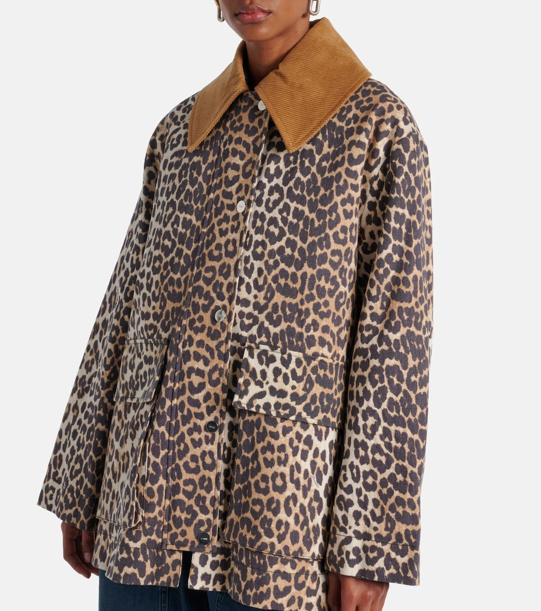 Ganni - Leopard-print canvas jacket