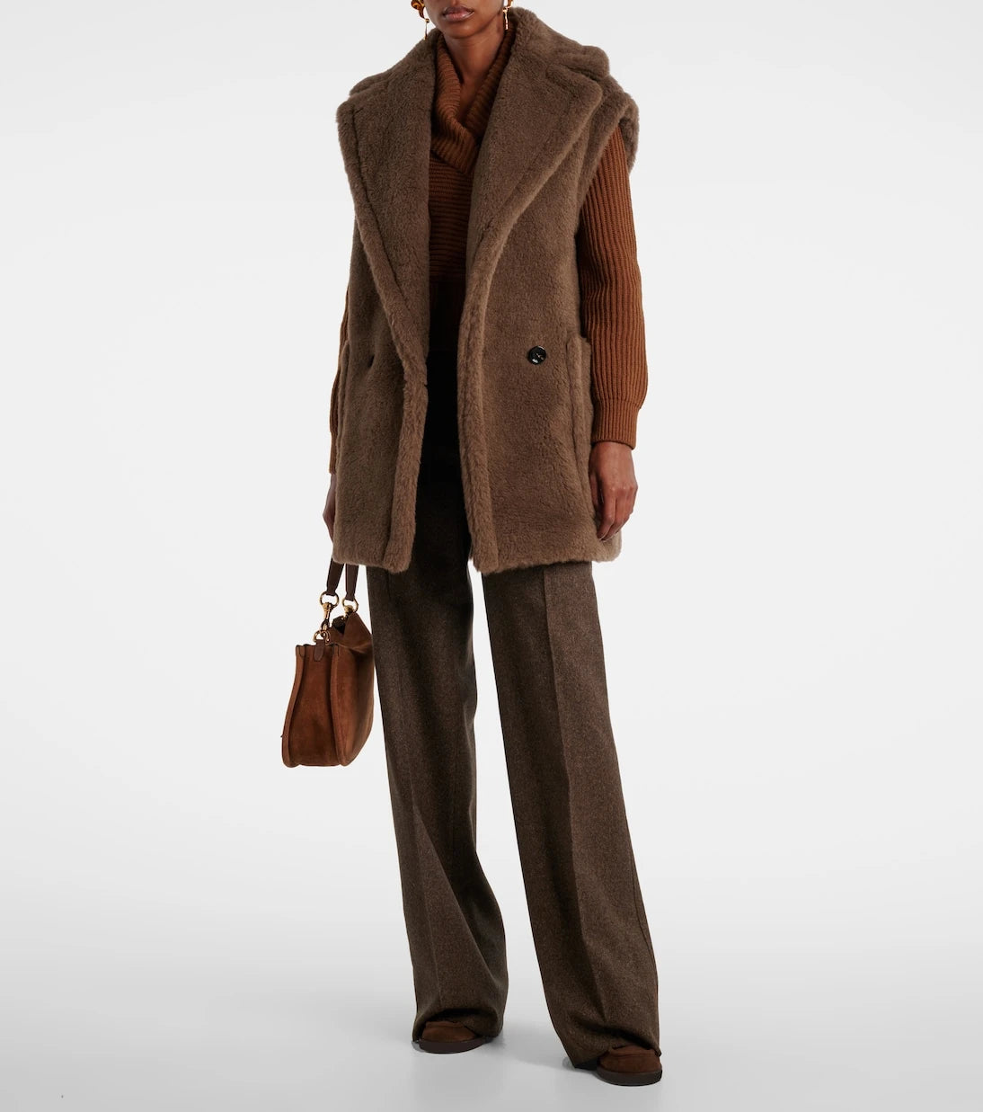 Max Mara - Alpaca, wool, and silk Teddy vest
