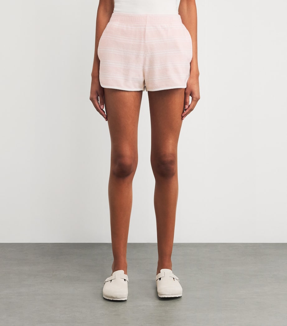 Pink Terry Stripe Shorts