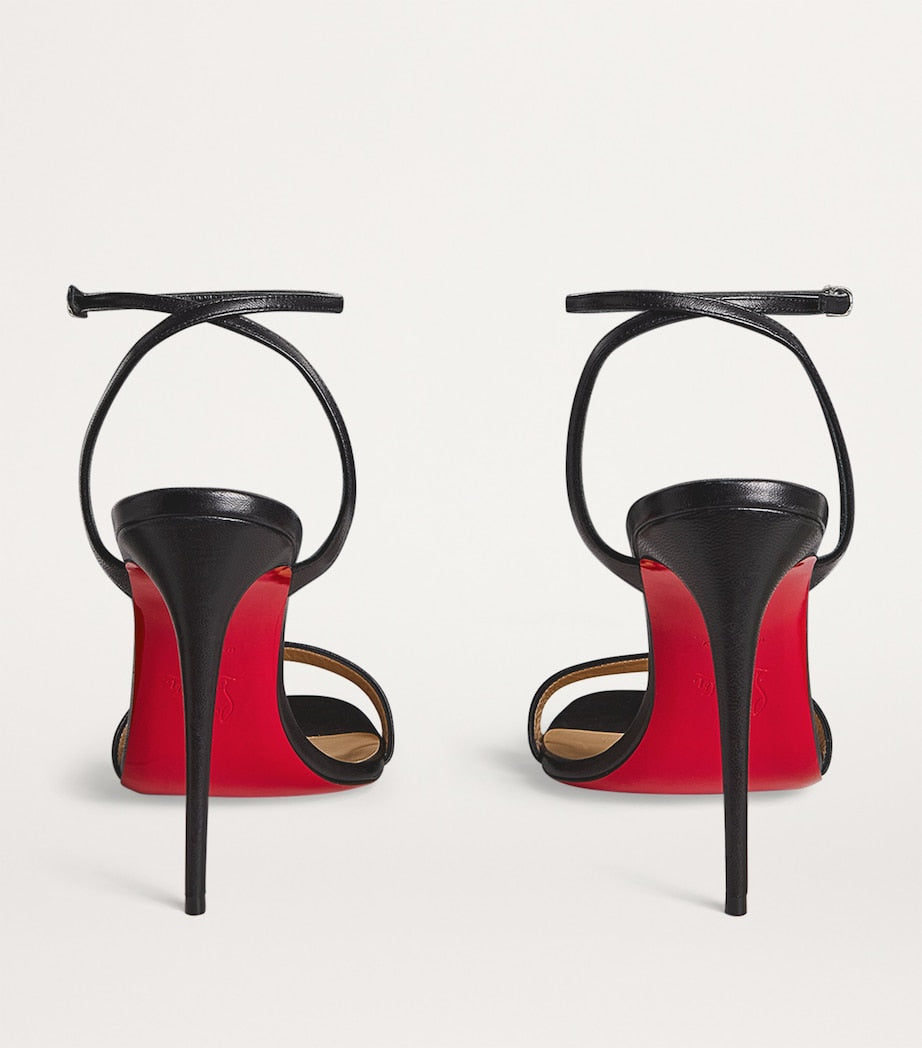 Christian Louboutin Black Loubigirl Nappa Leather Heeled Sandals 100
