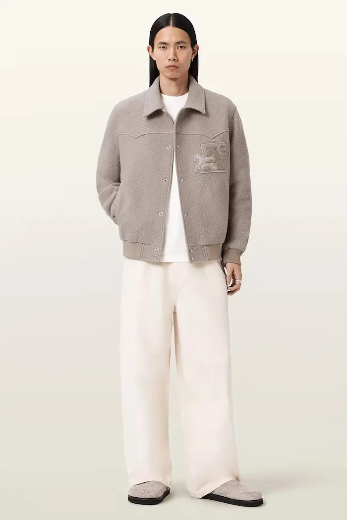 AllSaints erkek yün bomber ceket ROYCE