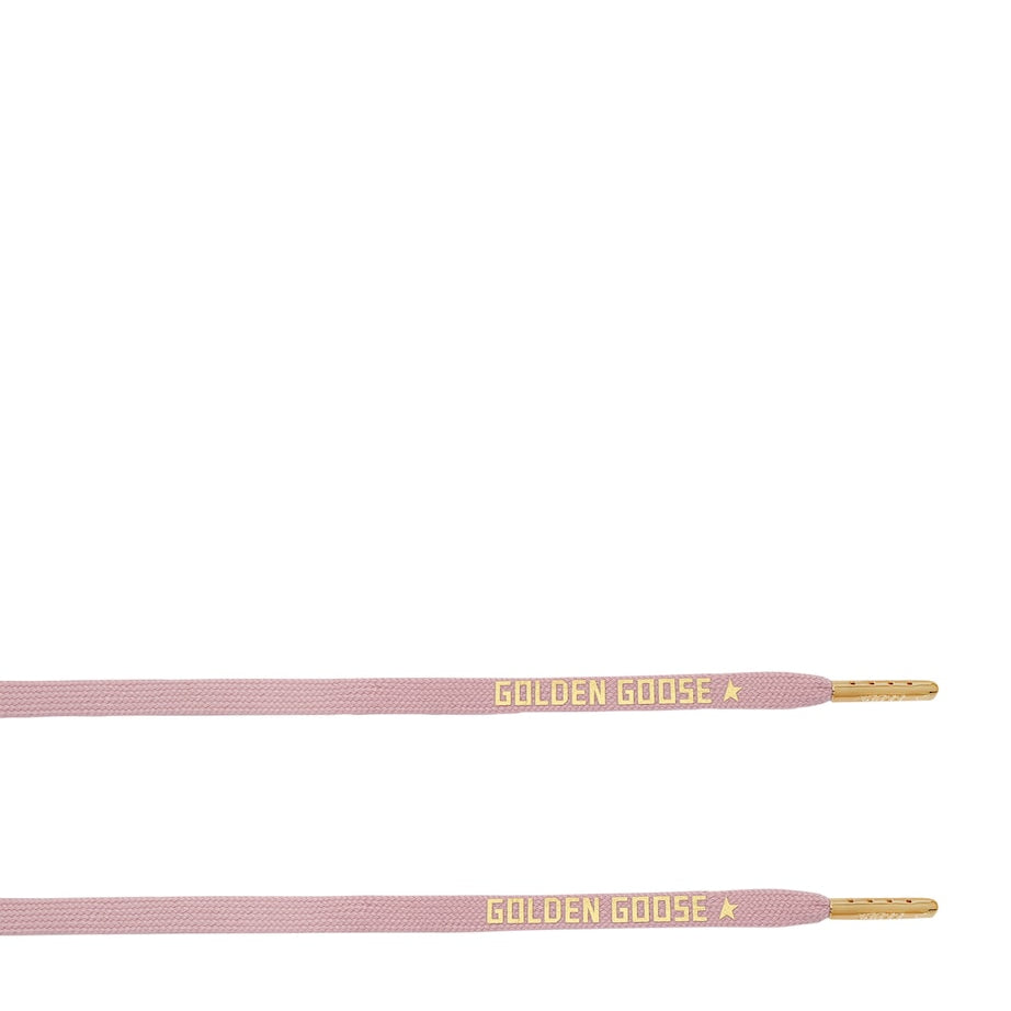 Golden Goose Pink Logo Print Laces