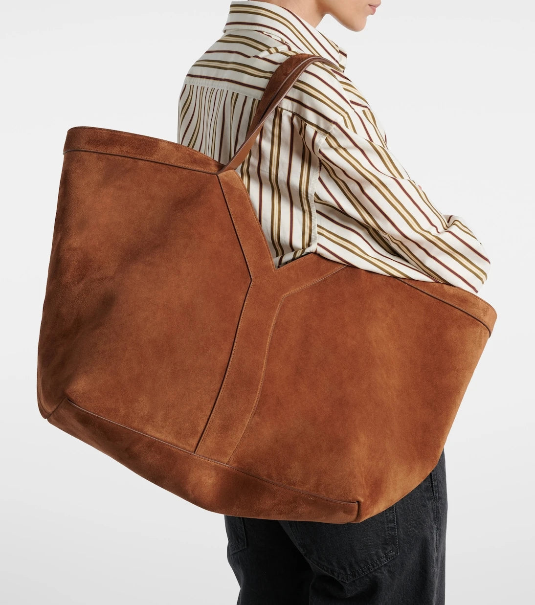 Saint Laurent - Y suede tote bag
