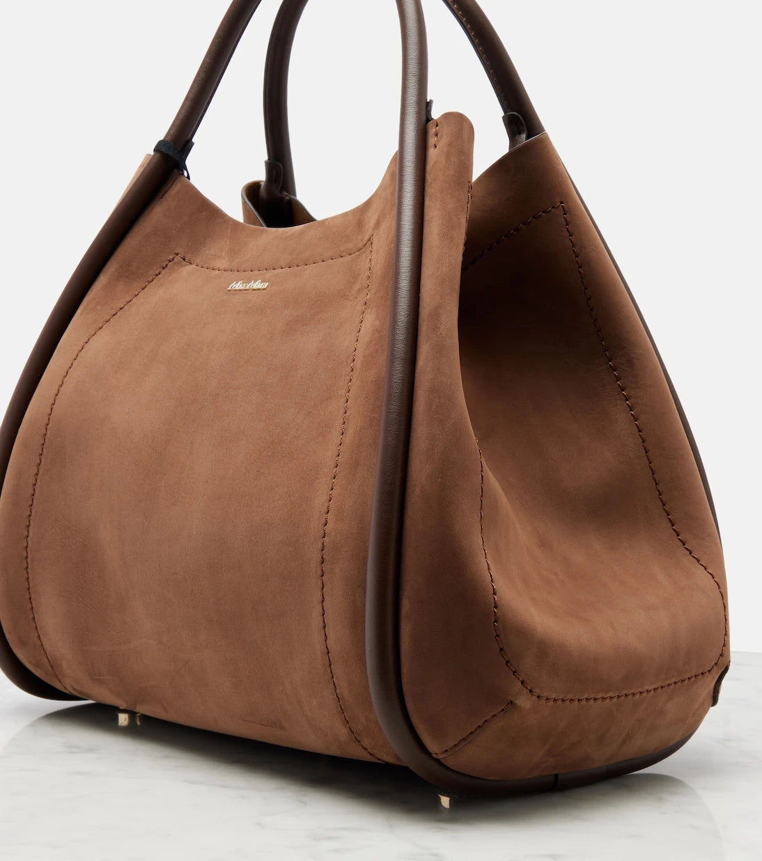 Max Mara - Marine Small suede tote bag