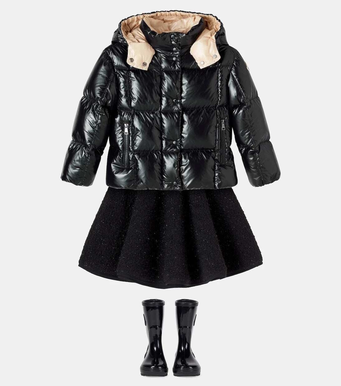 Moncler Enfant - Pleated teddy skirt