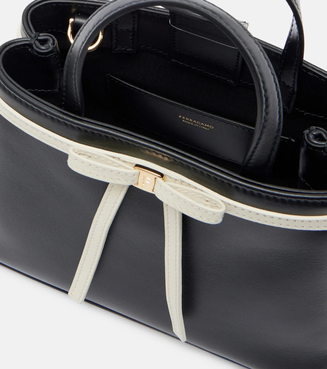 Ferragamo - Bow Mini leather top-handle bag