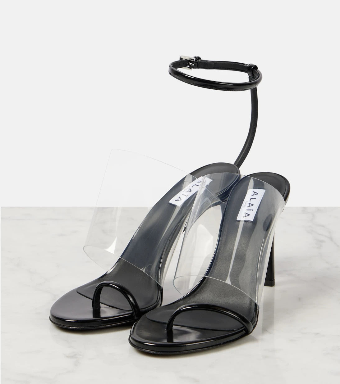 Alaïa - Plexi 90 leather & PU sandals