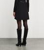 Black Wool-Cashmere Mini Skirt