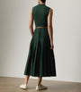 Ralph Lauren Collection Green Linen Sleeveless Midi Dress