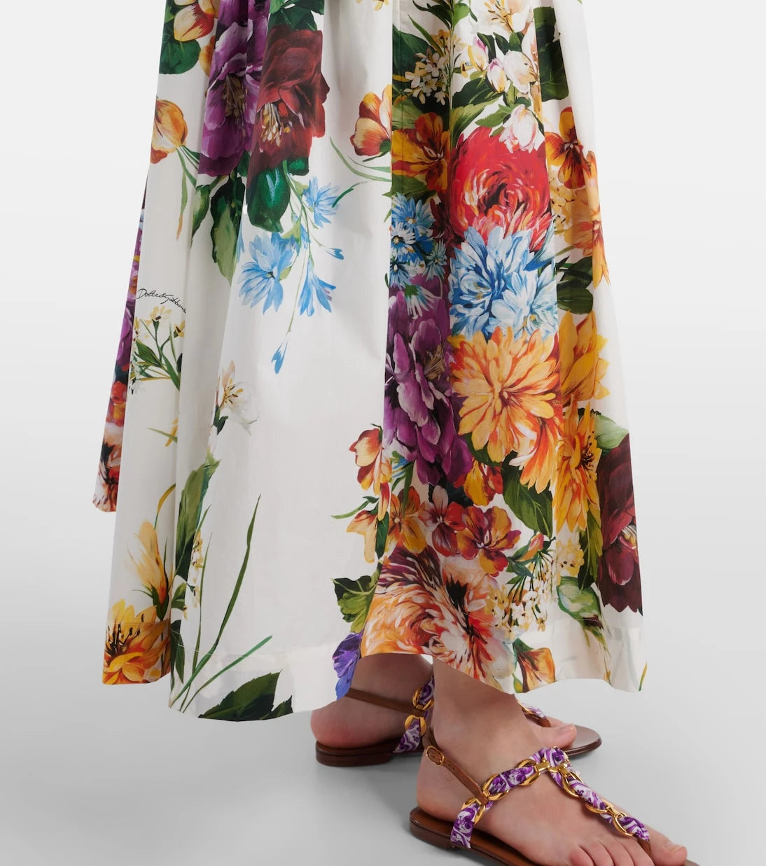 Dolce&Gabbana - Cropped floral cotton shirt