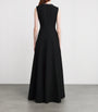 Roland Mouret Black Wool-Silk Embellished Gown