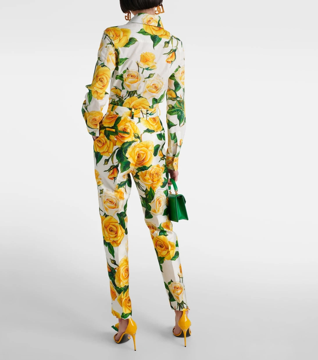Dolce&Gabbana - Floral high-rise silk-blend straight pants