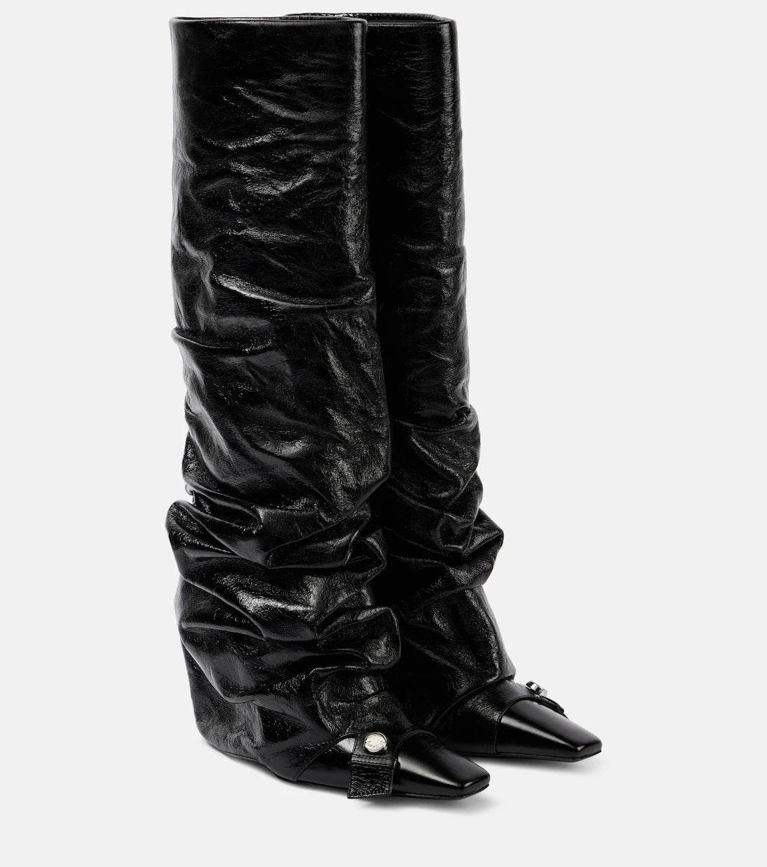 The Attico - Juno 95 leather knee-high boots