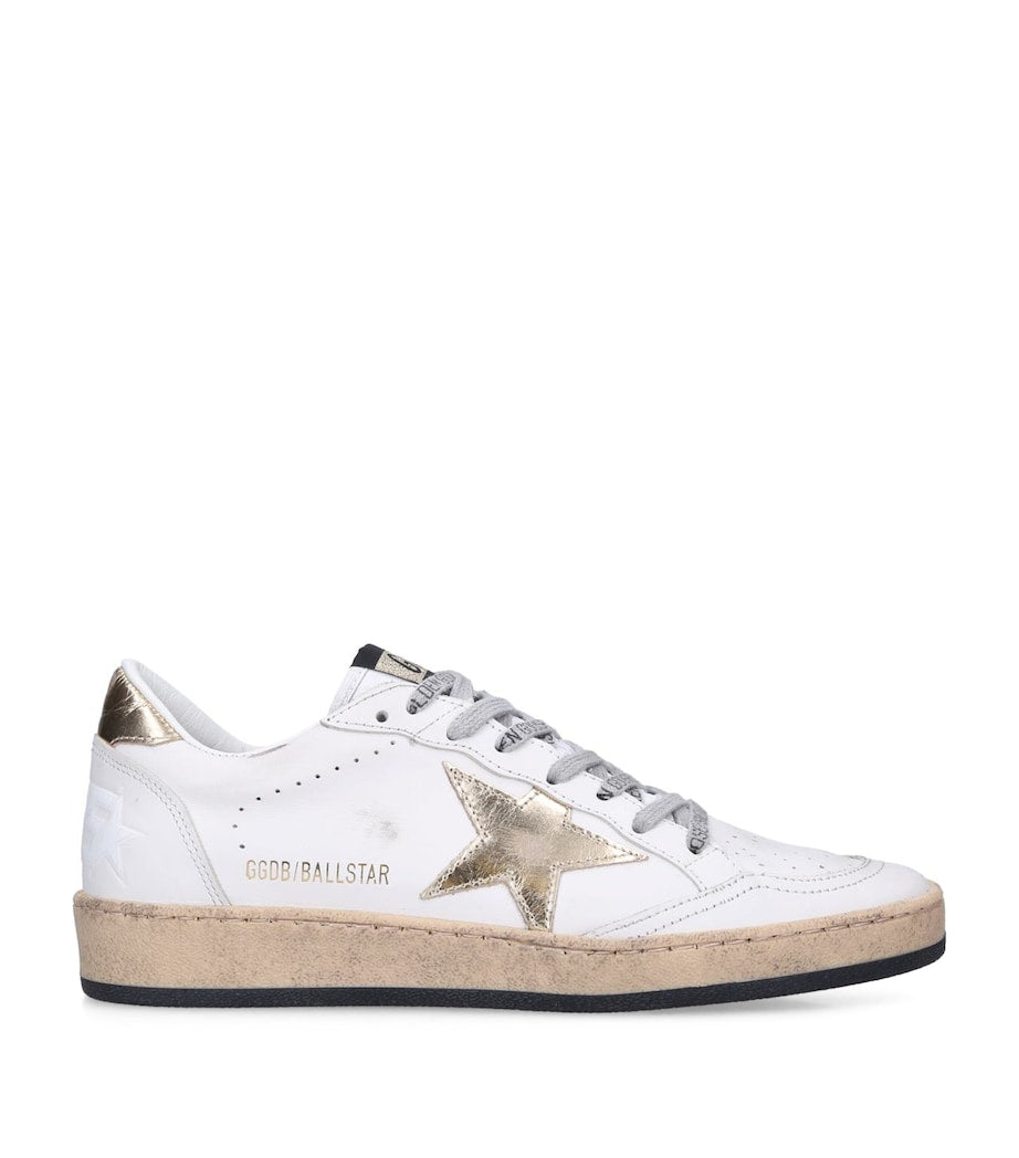 White Leather Ball Star Sneakers