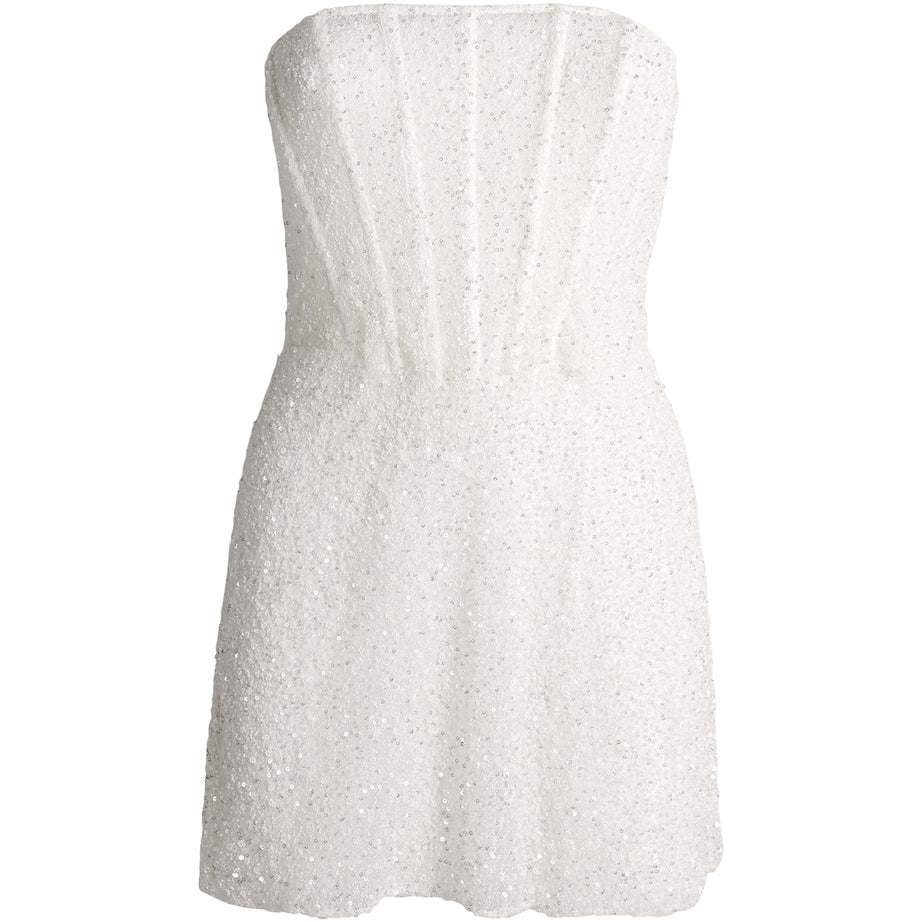 Kiki de Montparnasse Ivory Tulle Sequin-Embellished Ange Mini Dress