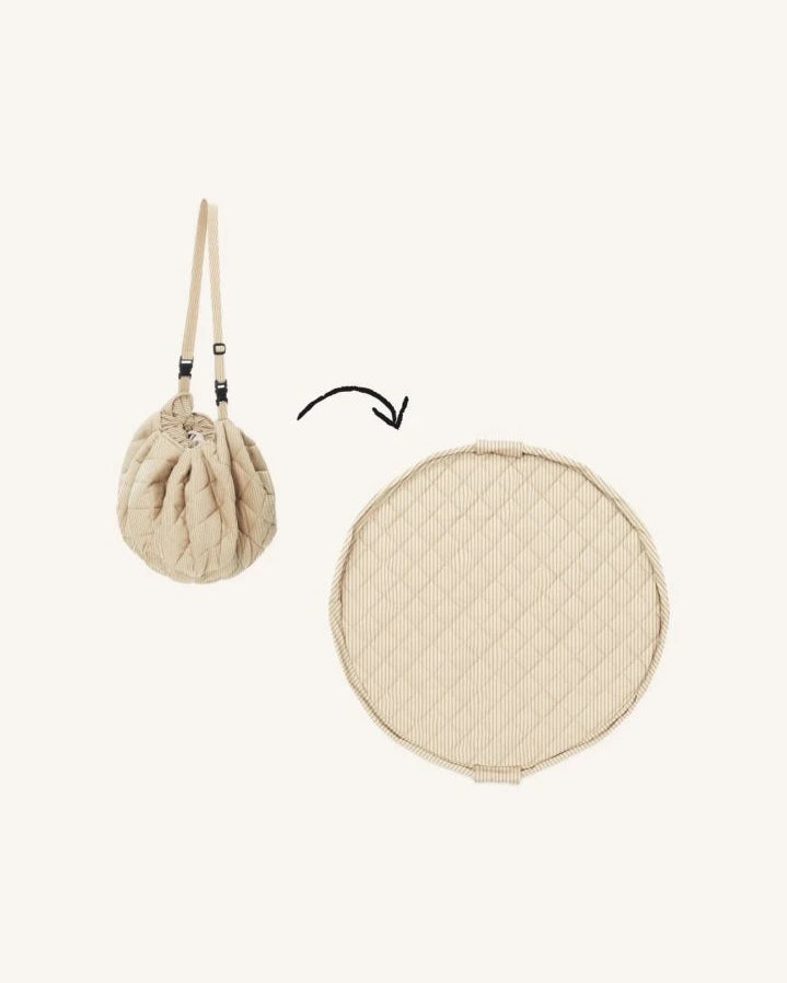 Play and Go - Noomad toddler bag / mat - Stripes | Ochre