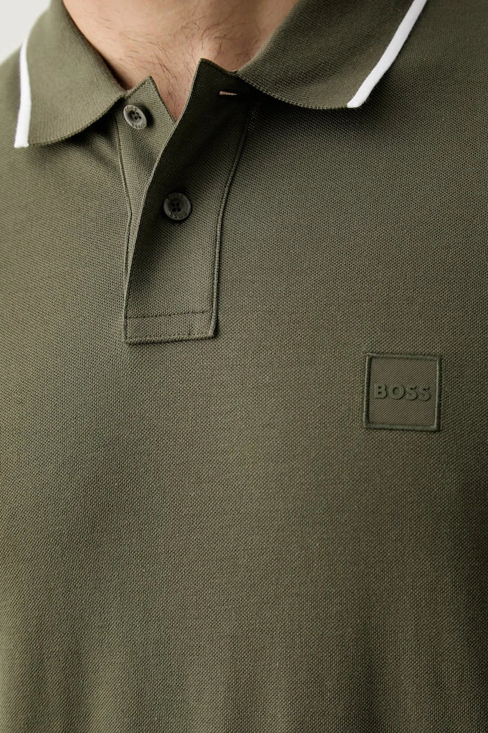 BOSS Orange erkek pamuklu polo yaka tişört Passerford